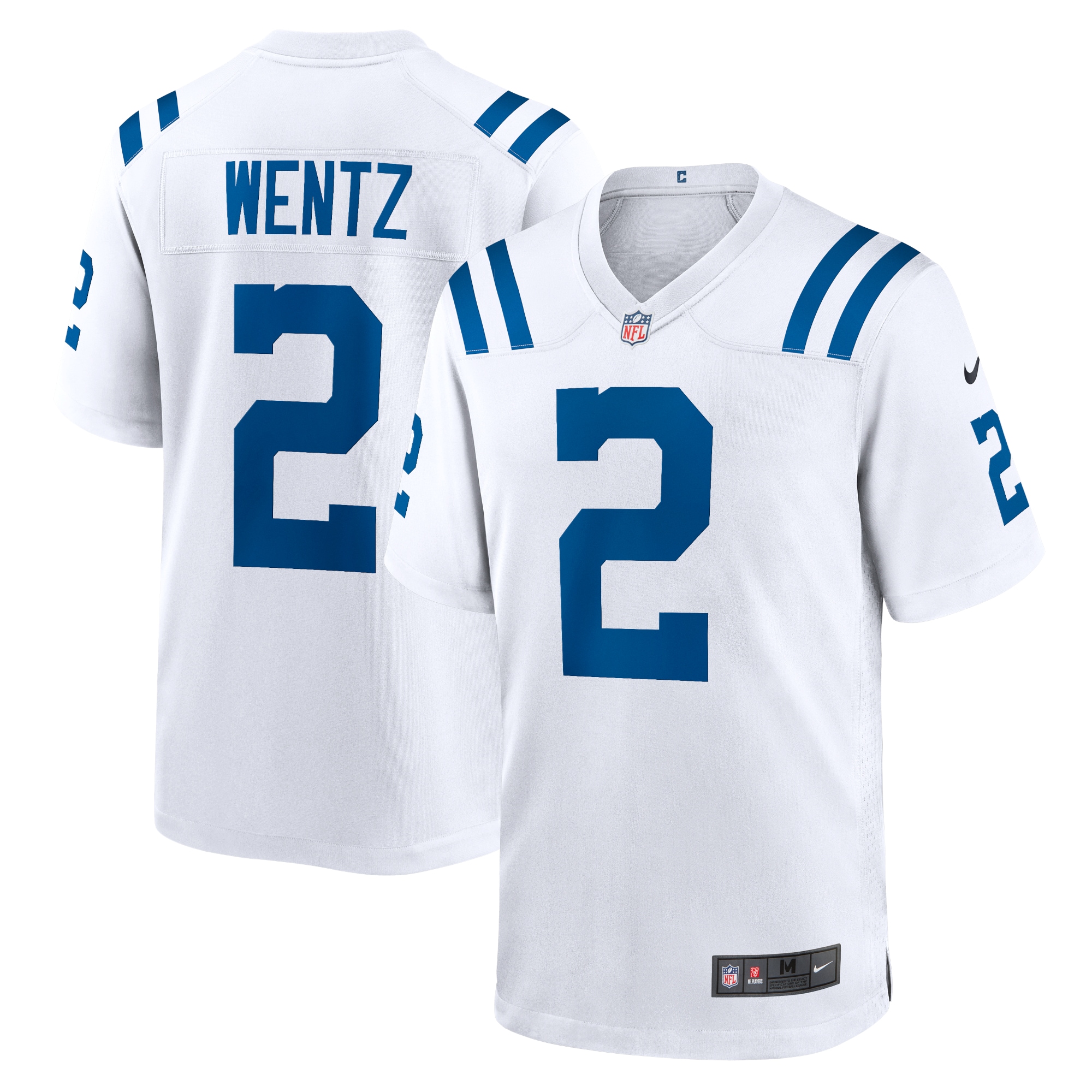 Indianapolis Colts Carson Wentz White Game NFL Jersey Men's