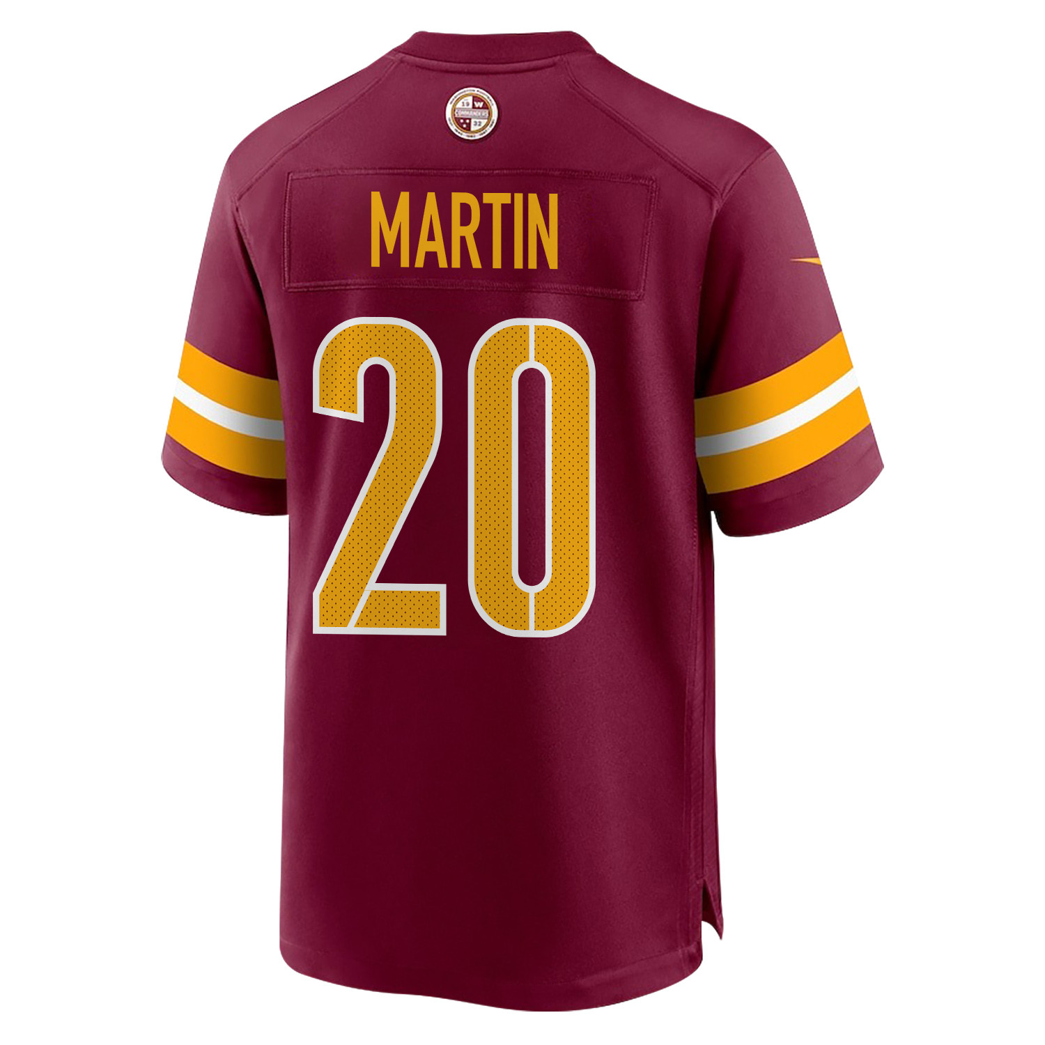 Quan Martin 20 Washington Commanders Super Bowl LIX Champions Patch New Orleans The Ultimate Showdown' EMBROIDERED Game Burgundy NFL Jersey Men's