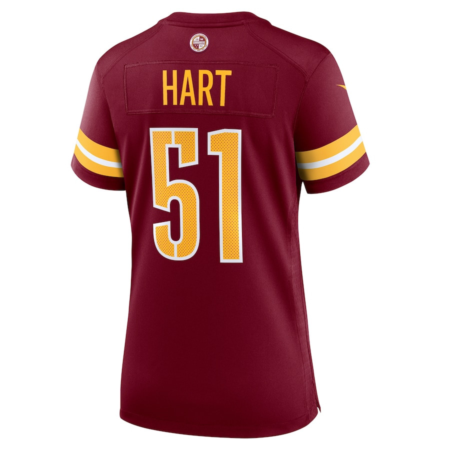 Bobby Hart 51 Washington Commanders Game Burgundy NFL Jersey Women's