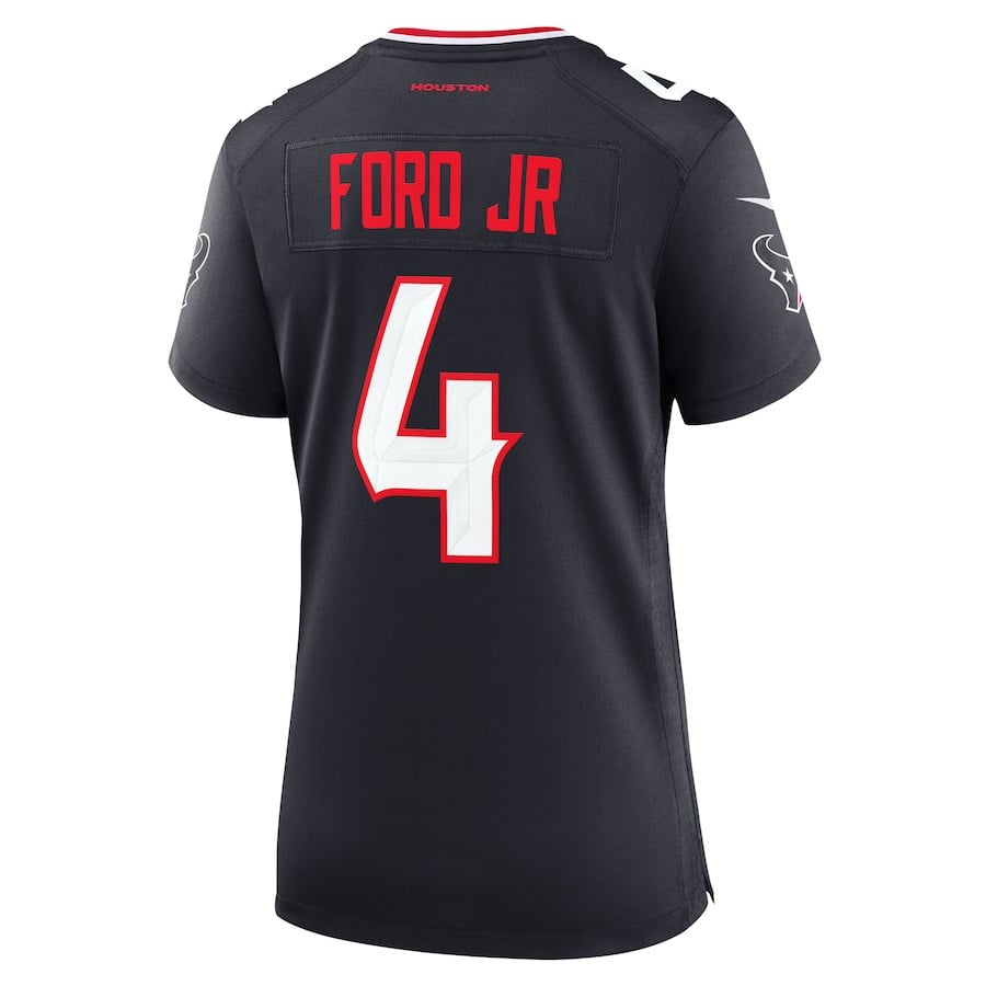 Mike Ford 4 Houston Texans Team Game Navy NFL Jersey Women's