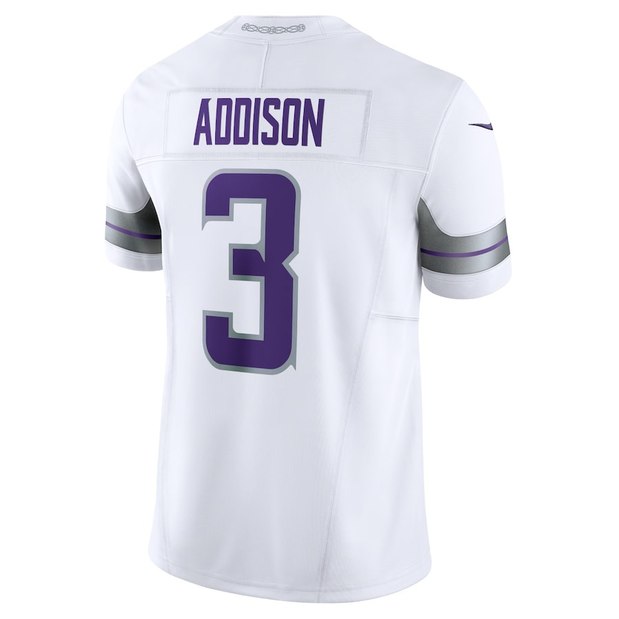 Jordan Addison 3 Minnesota Vikings Alternate Vapor F.U.S.E. Limited White NFL Jersey Men's