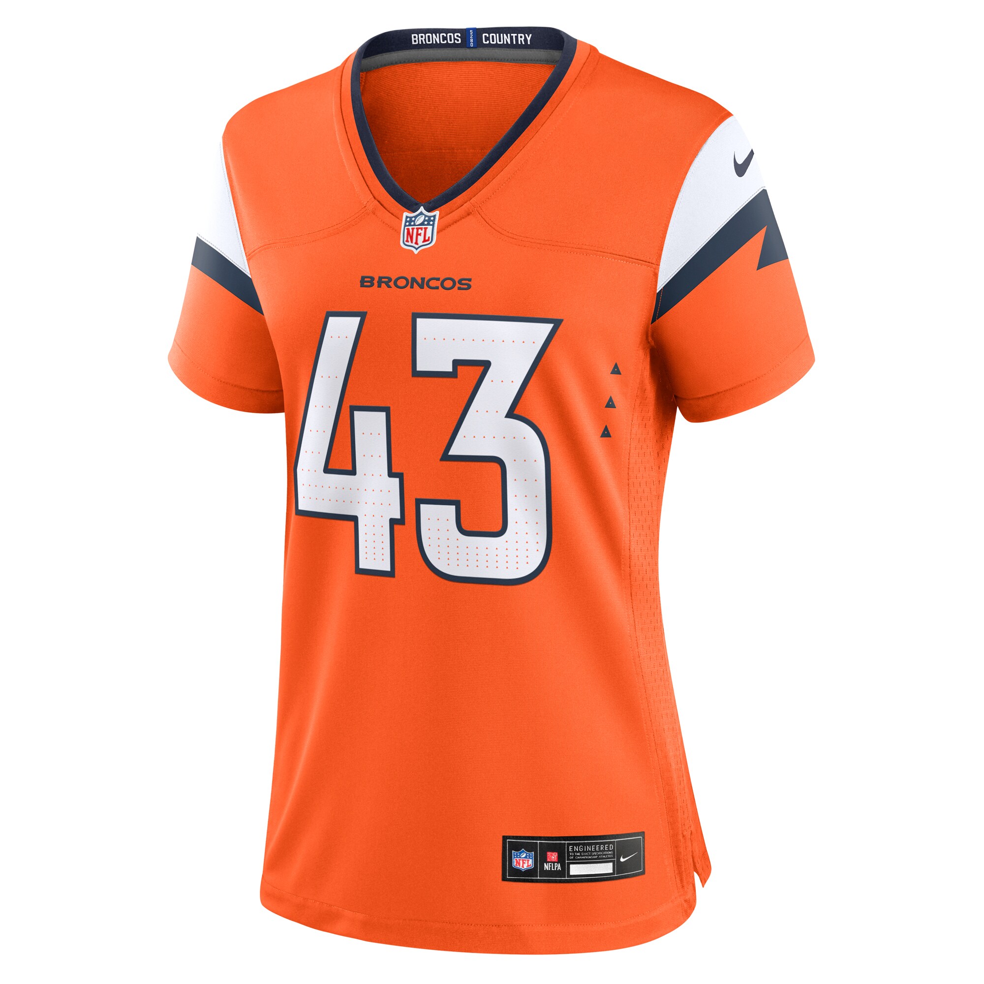 Denver Broncos Keidron Smith Orange Team Game NFL Jersey Women's