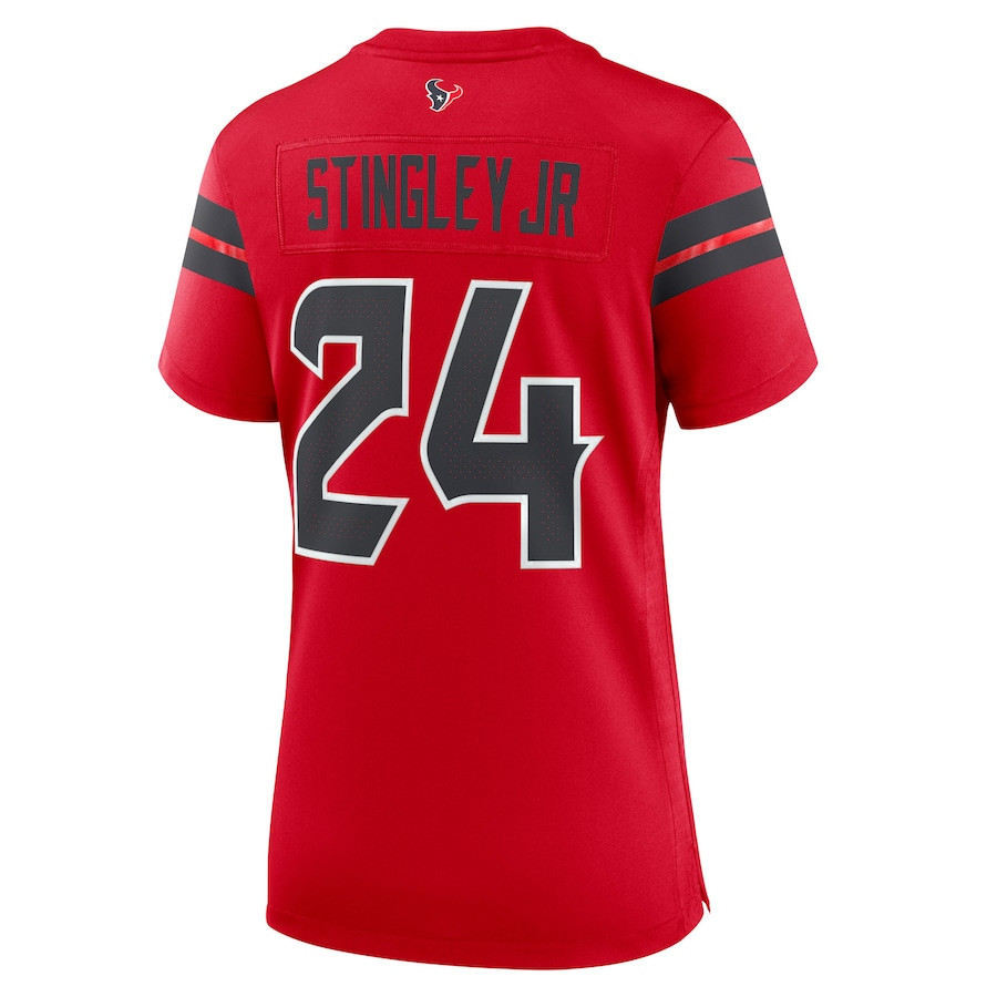 Derek Stingley Jr. 24 Houston Texans Alternate Game Red NFL Jersey Women's
