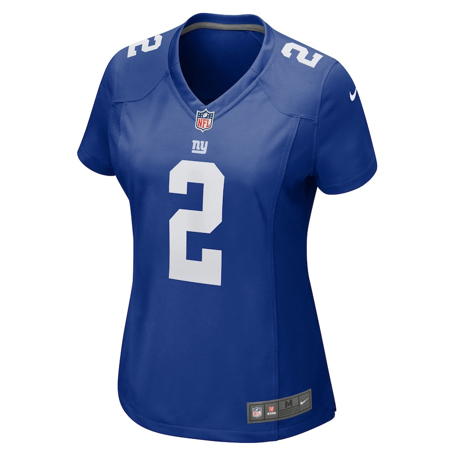 Drew Lock 2 New York Giants Game Royal NFL Jersey Women's