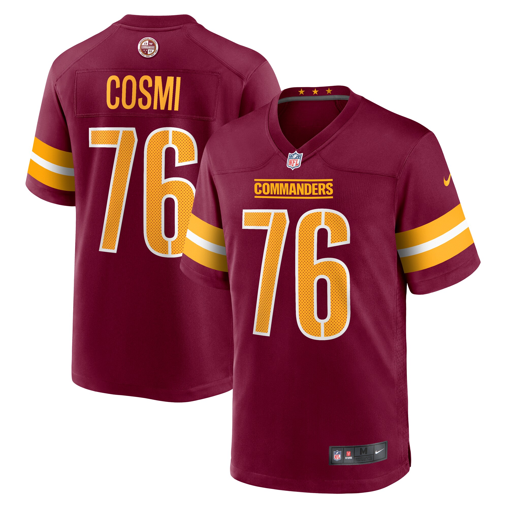 Sam Cosmi Washington Commanders Nike  Game Jersey -  Burgundy