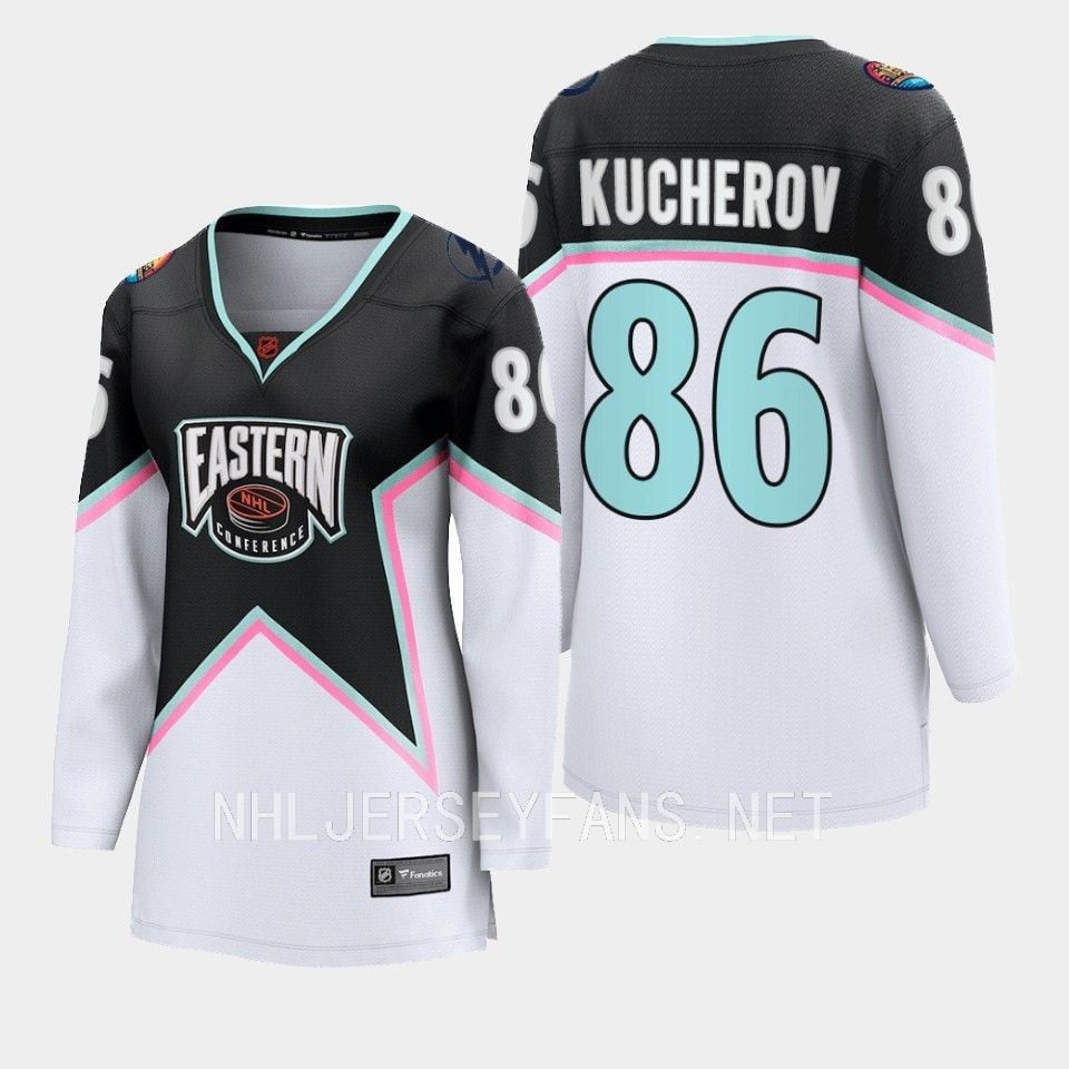 Nikita Kucherov 86 Tampa Bay Lightning 2023 All Star Game Black Equipment NHL Jersey Men's