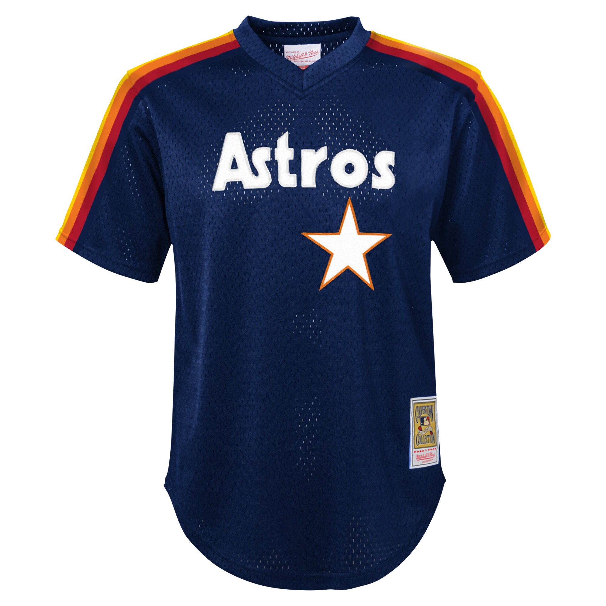 Houston Astros Nolan Ryan Mitchell Ness Navy Cooperstown Collection Mesh Batting Practice MLB Jersey Youth