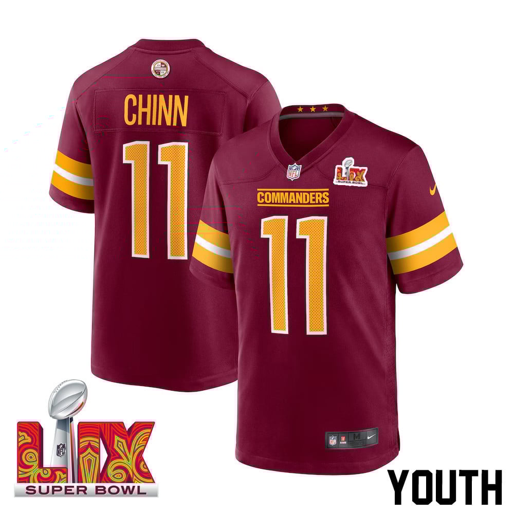 Jeremy Chinn #11 Washington Commanders Super Bowl LIX Burgundy NFL Jersey Men's