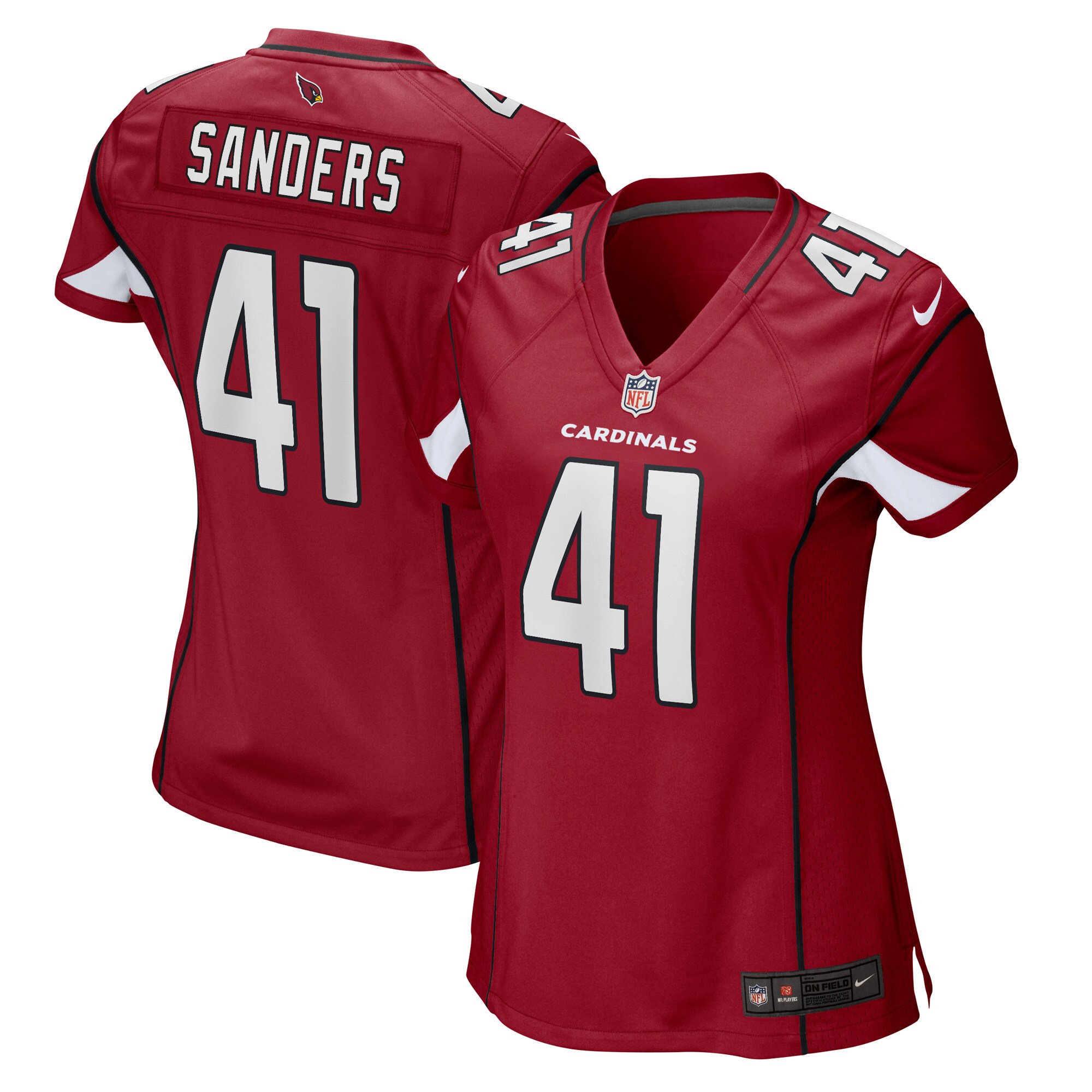 Arizona Cardinals Myjai Sanders Cardinal Game Player NFL Jersey Women's