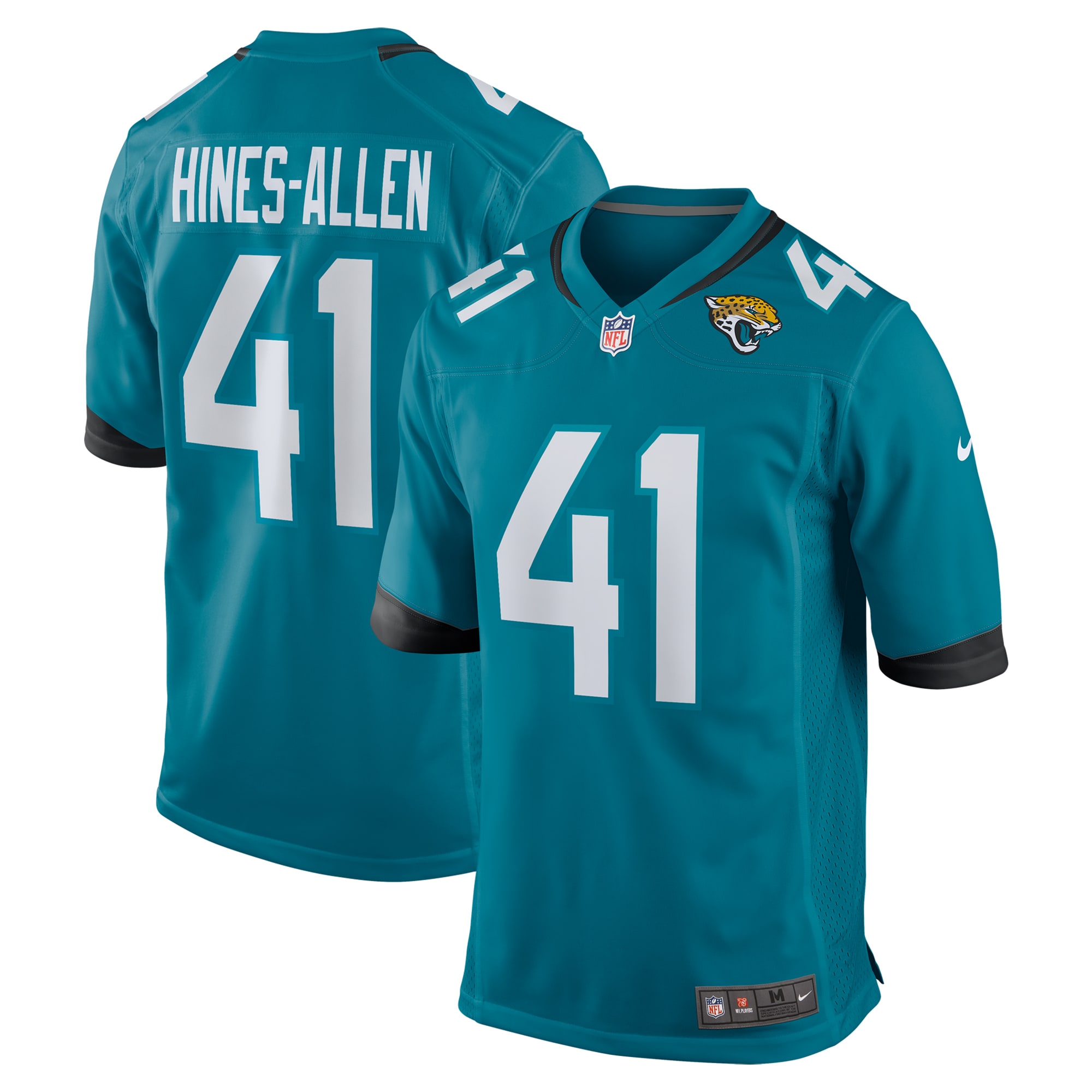 Jacksonville Jaguars Josh Hines-Allen Teal Player Game NFL Jersey Men's
