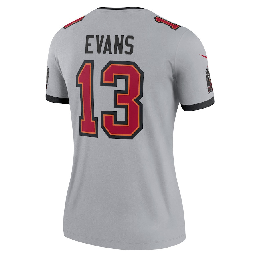 Mike Evans 13 Tampa Bay Buccaneers Inverted Legend Gray NFL Jersey Women's