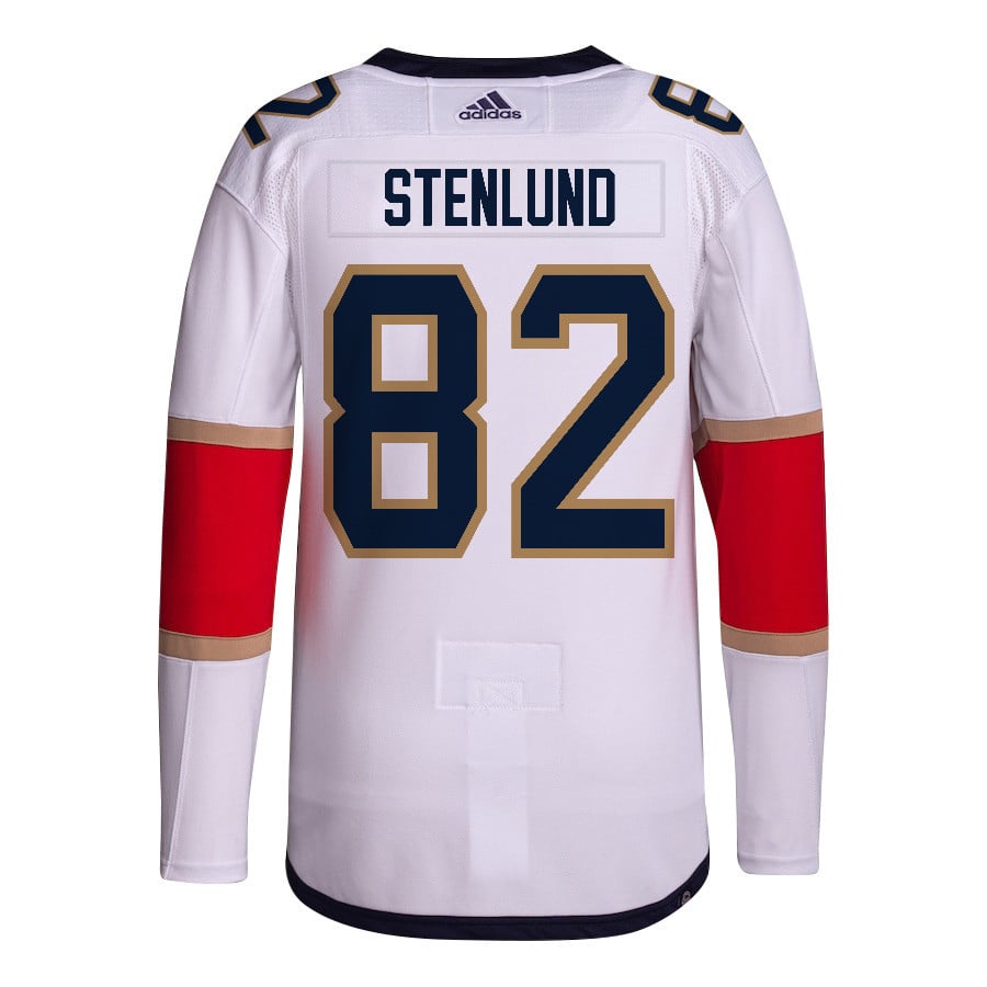 Kevin Stenlund 82 Florida Panthers 2024 STANLEY CUP Final Away Breakaway White NHL Jersey Men's