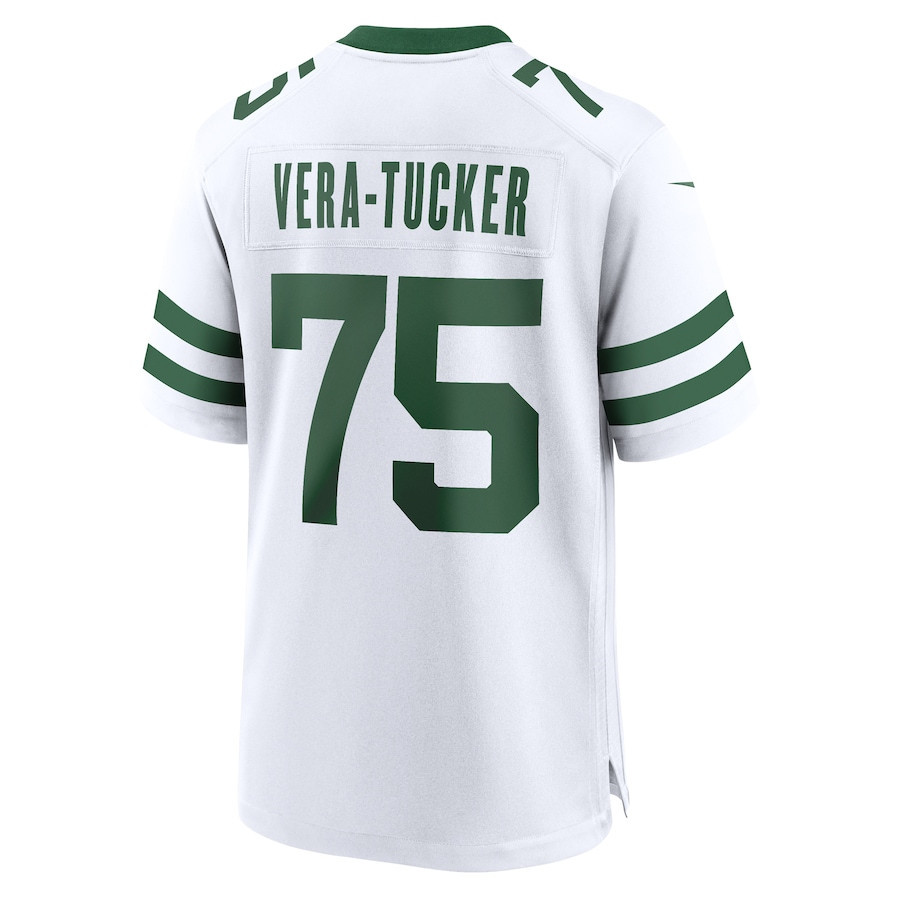 Alijah Vera-Tucker 75 New York Jets Game Legacy White NFL Jersey Men's