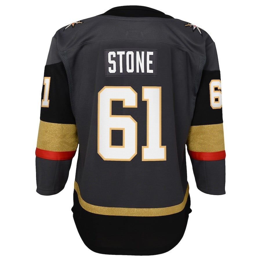 Mark Stone 61 Vegas Golden Knights 2023 Stanley Cup Final Alternate Black NHL Jersey Youth