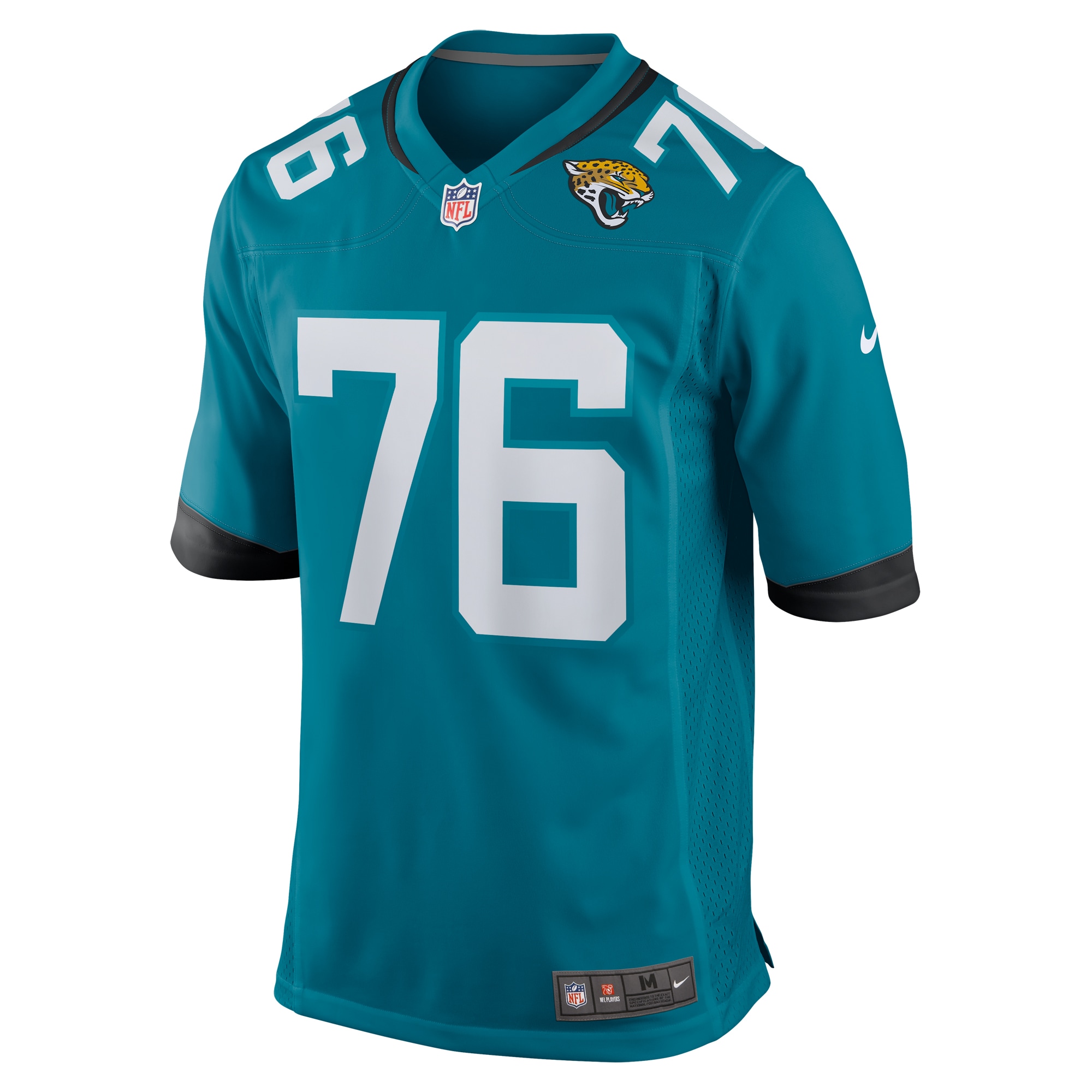 Jacksonville Jaguars Ezra Cleveland Teal Game NFL Jersey Men's