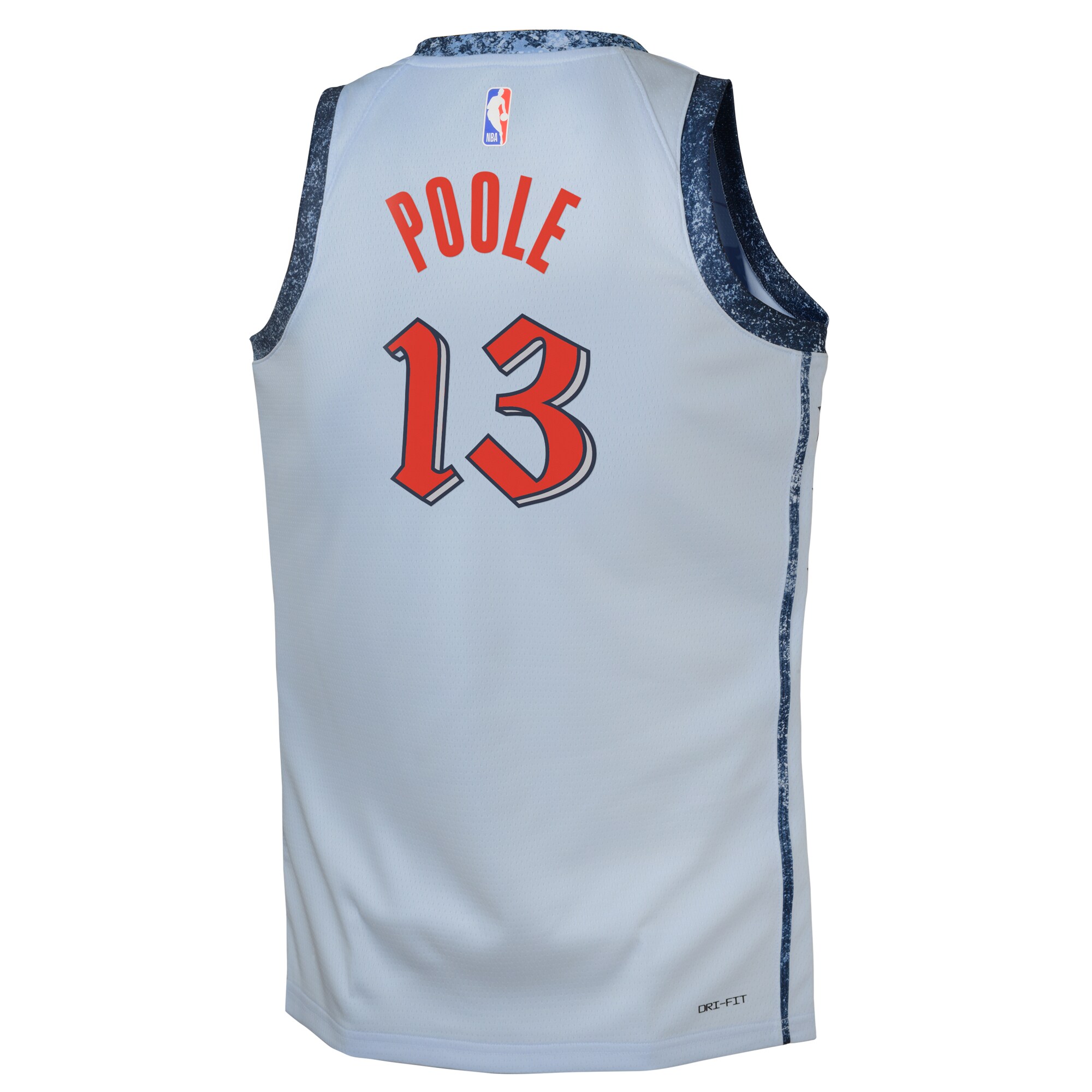 Camiseta City Edition Swingman de los Washington Wizards 2024 Azul Jordan Poole Juvenil NBA Jersey Men's
