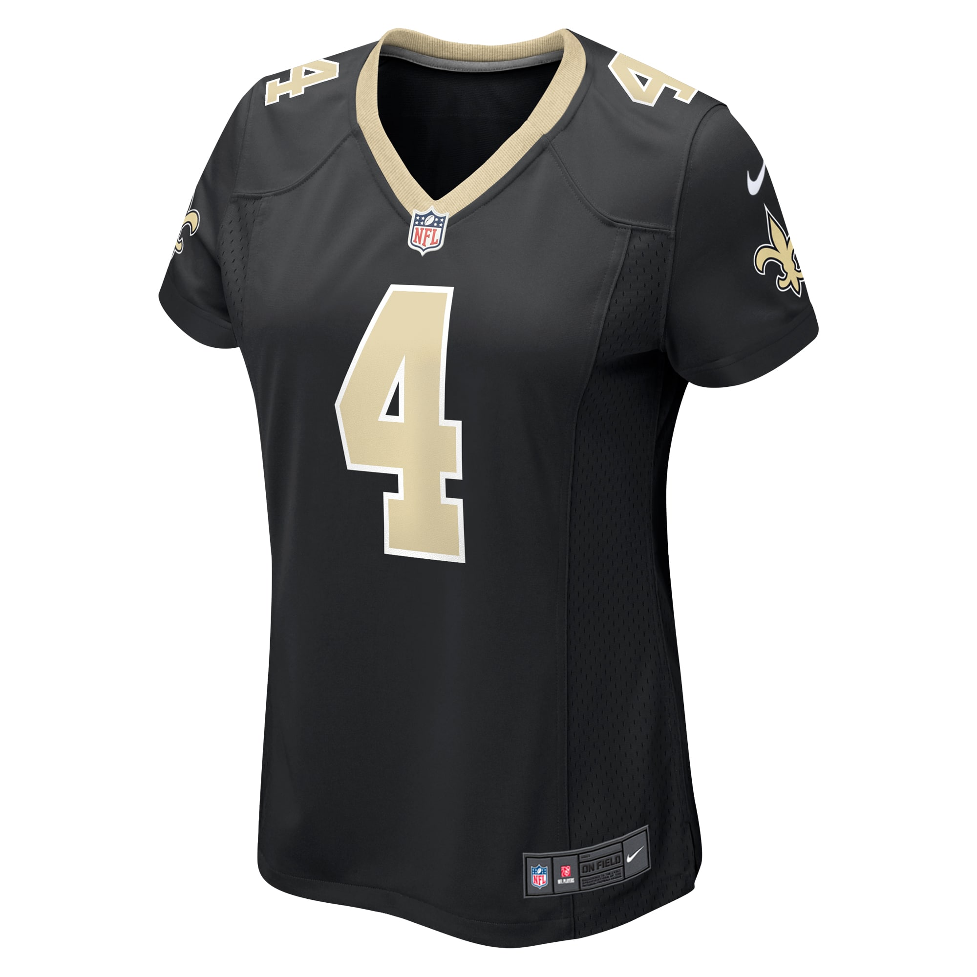 New Orleans Saints Derek Carr Black Game NFL Jersey Women's