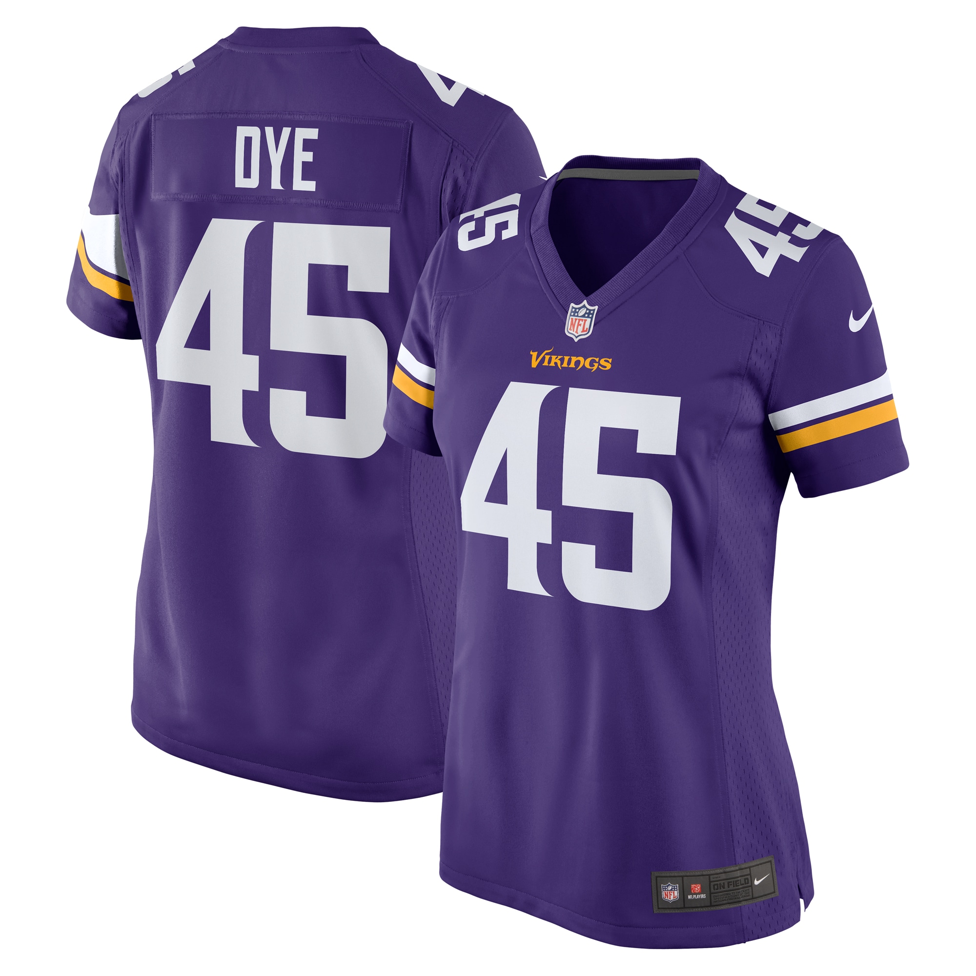 Minnesota Vikings Troy Dye Purple Game NFL Jersey Women's