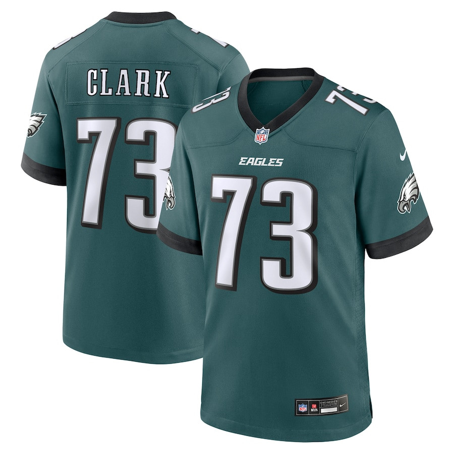 Le'Raven Clark 73 Philadelphia Eagles Team Game Midnight Green NFL Jersey Men's