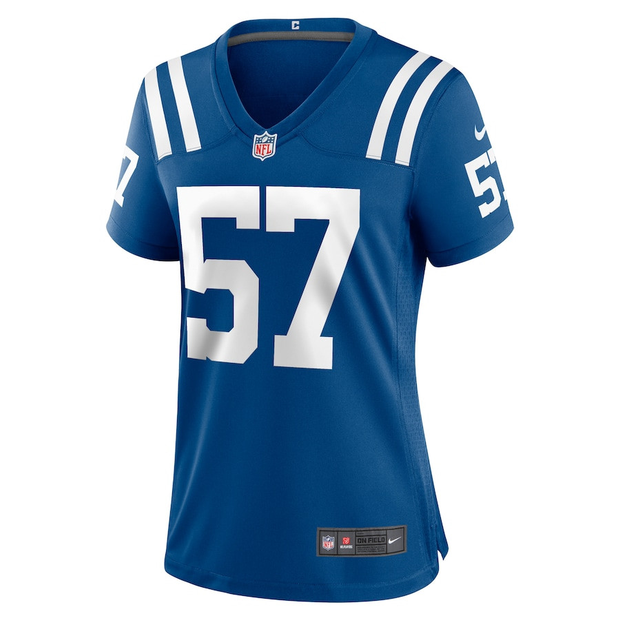 Jaylon Carlies 57 Indianapolis Colts Game Royal NFL Jersey Women's