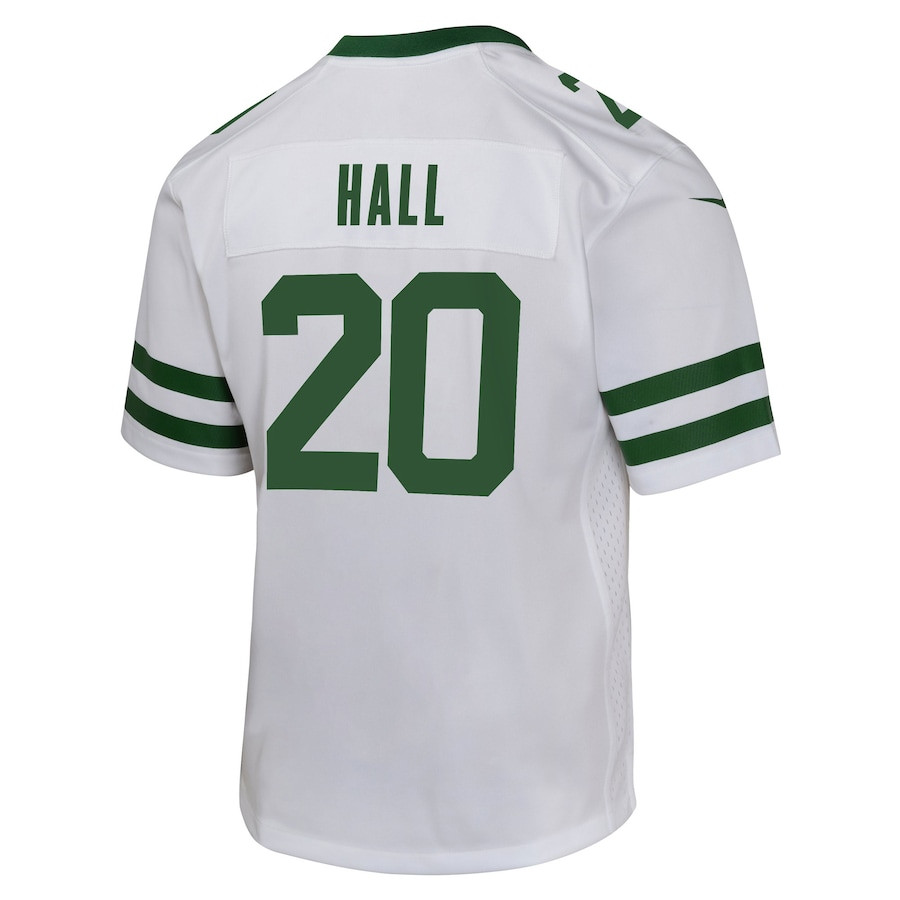 Breece Hall 20 New York Jets Game Legacy White NFL Jersey Youth