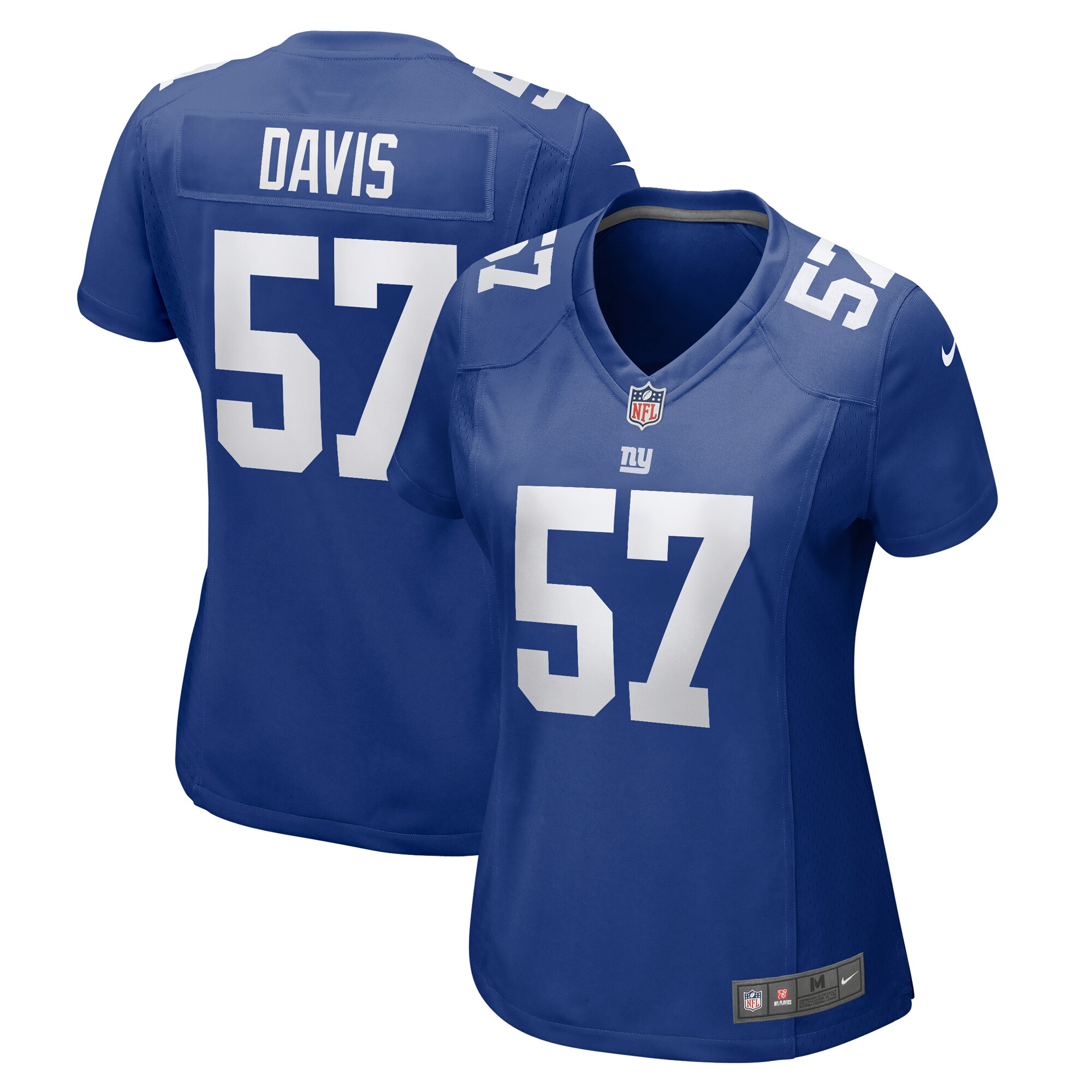 New York Giants Jarrad Davis Royal Team Game NFL Jersey Women's