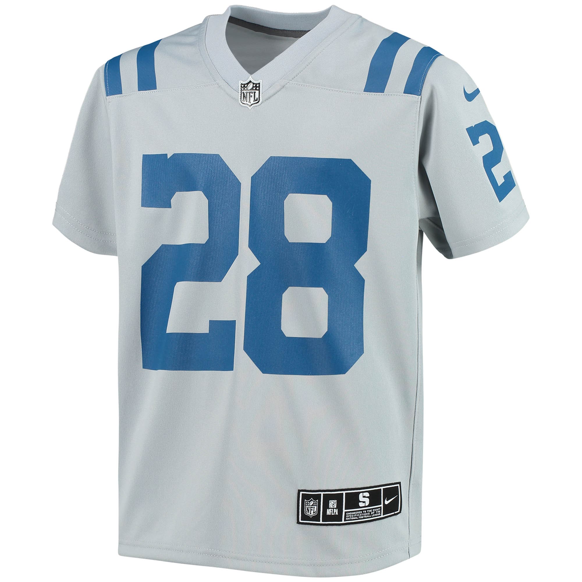 Indianapolis Colts Jonathan Taylor Gray Inverted Team Game NFL Jersey Youth