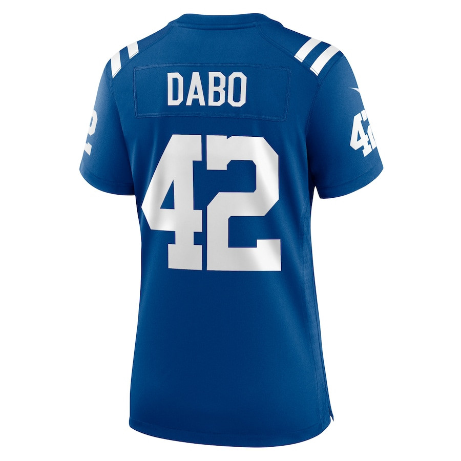 Marcel Dabo 42 Indianapolis Colts Game Royal NFL Jersey Women's