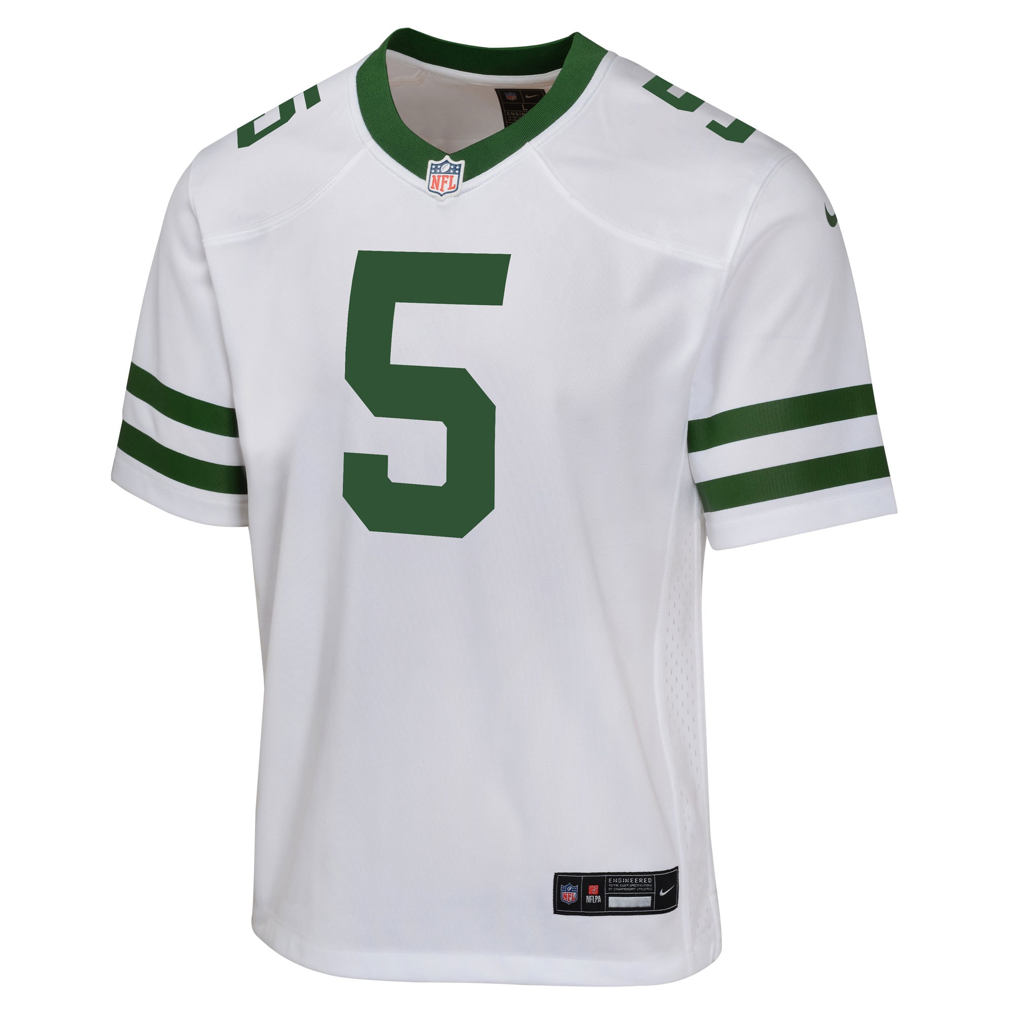 New York Jets Garrett Wilson Legacy White Game NFL Jersey Youth
