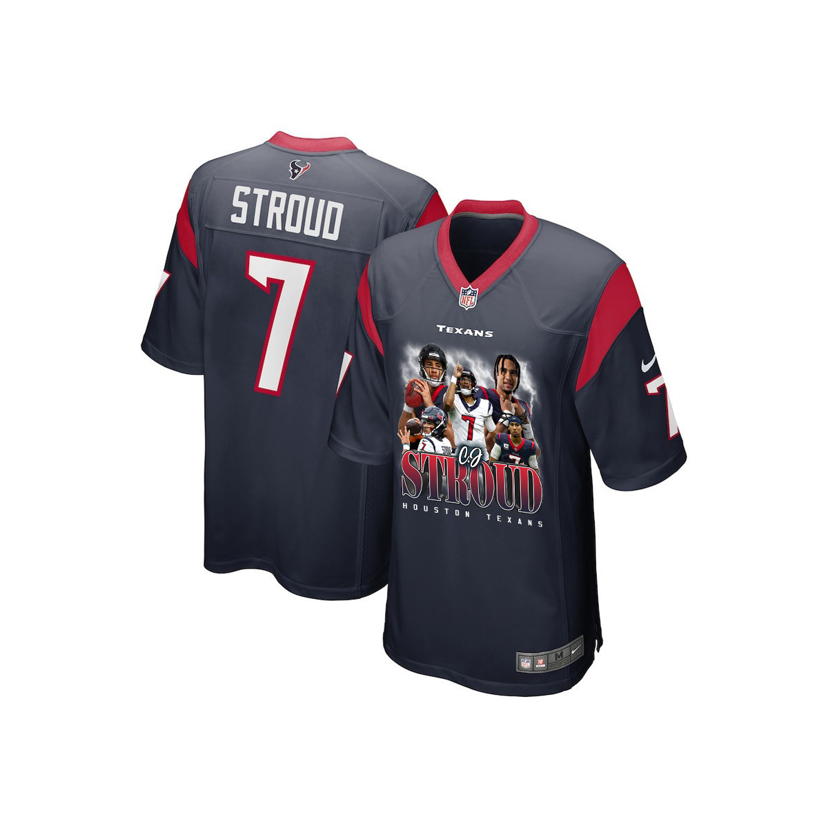 C.J. Stroud 7 Houston Texans The Chosen One Game Navy NFL Jersey Youth