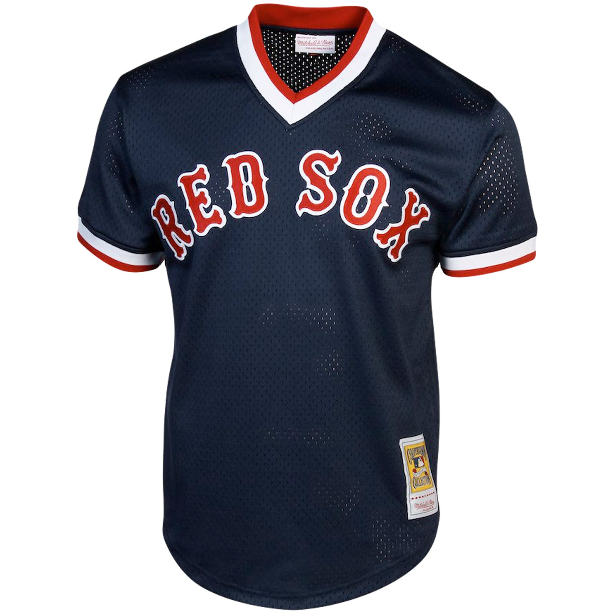 Boston Red Sox Ted Williams Mitchell Ness Navy Cooperstown Collection Big Tall Mesh Batting Practice MLB Jersey Men's