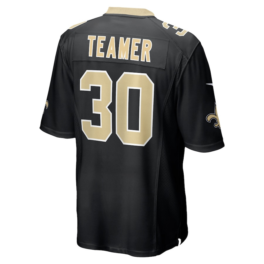 Roderic Teamer 30 New Orleans Saints Game Black NFL Jersey Men's