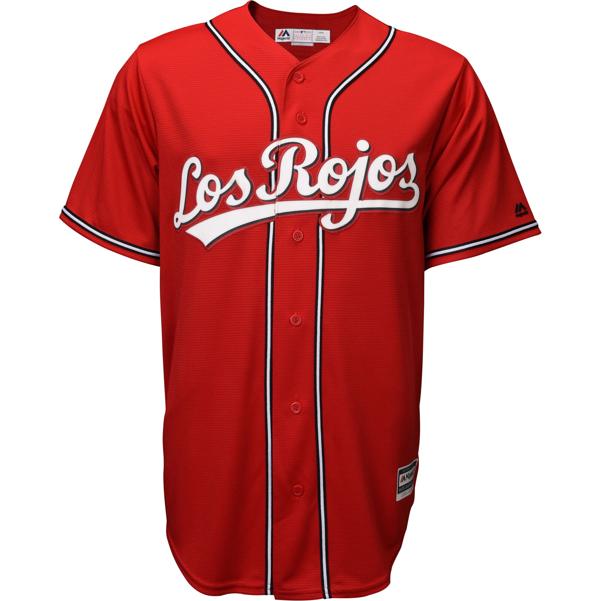 Cincinnati Reds Majestic Scarlet Alternate Los Rojos Cool Base MLB Jersey Men's