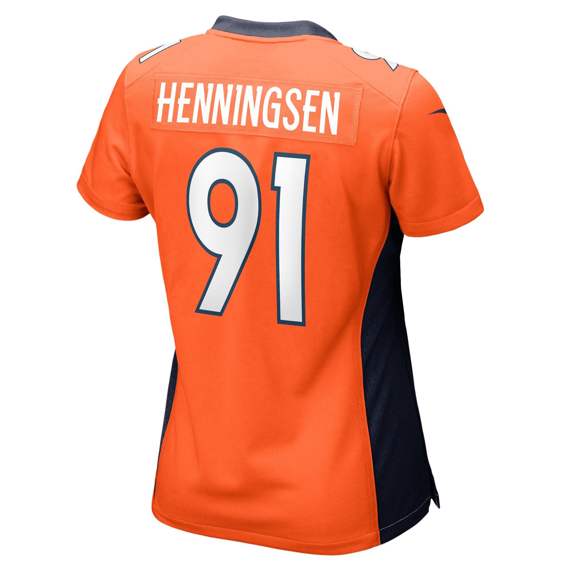 Denver Broncos Matt Henningsen Orange Game Player NFL Jersey Women's