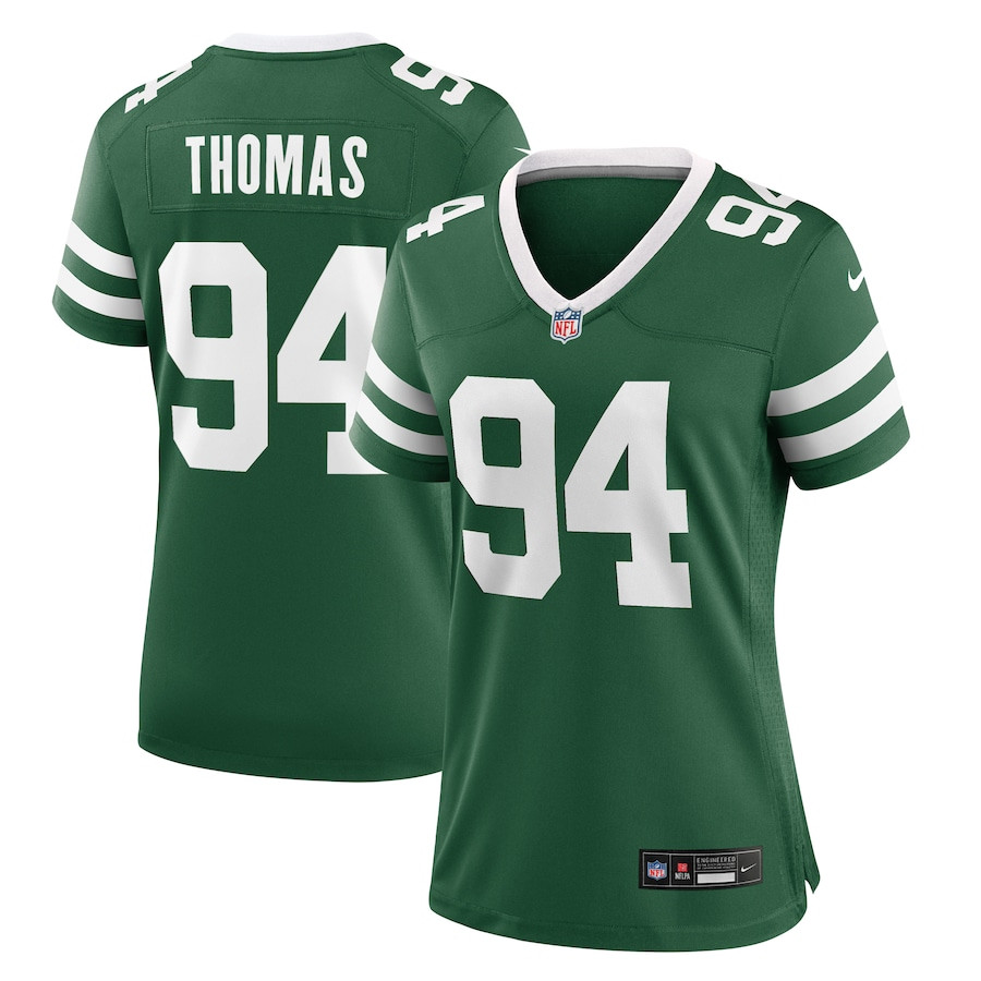 Solomon Thomas 94 New York Jets Team Game Legacy Green NFL Jersey Women's