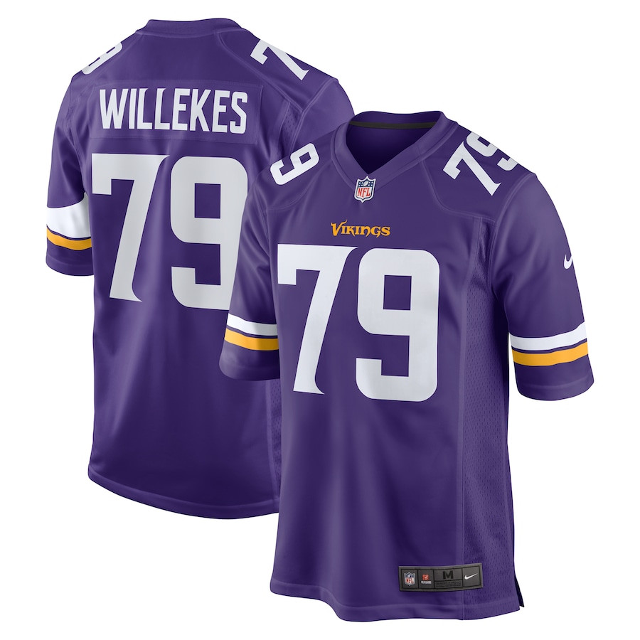 Kenny Willekes 79 Minnesota Vikings Game Purple NFL Jersey Men's