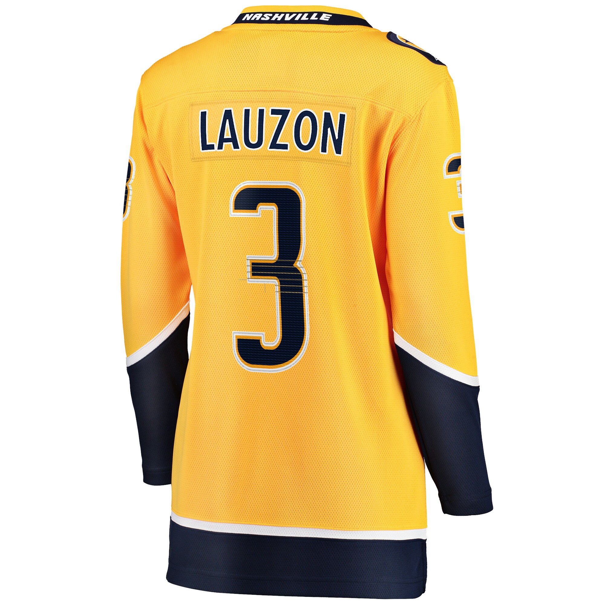 Nashville Predators Jeremy Lauzon Gold Home Breakaway Player NHL Jersey Women's