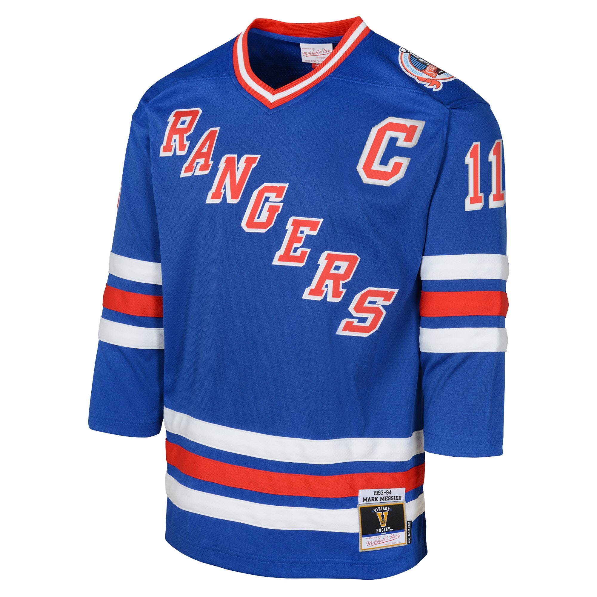 New York Rangers Mark Messier Royal Power Play 2.0 Player with Captain Patch NHL Jersey Youth