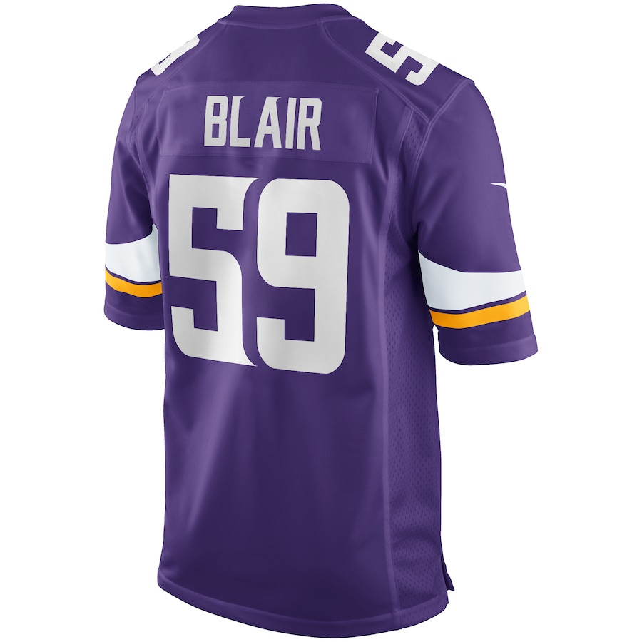 Matt Blair 59 Minnesota Vikings Game Retired Purple NFL Jersey Men's