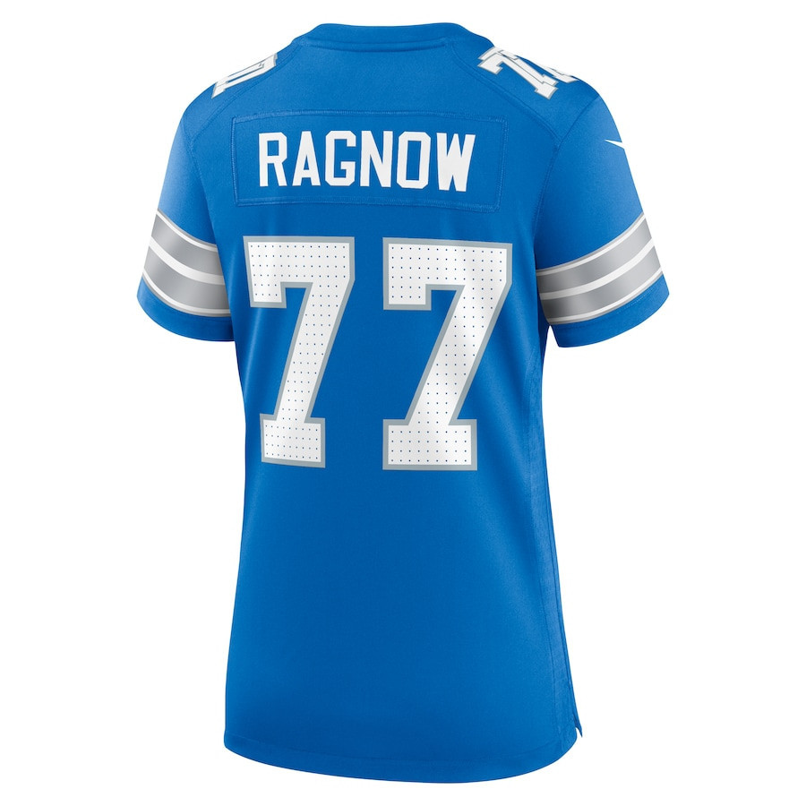 Frank Ragnow #77 Detroit Lions Super Bowl LIX Blue NFL Jersey Women's