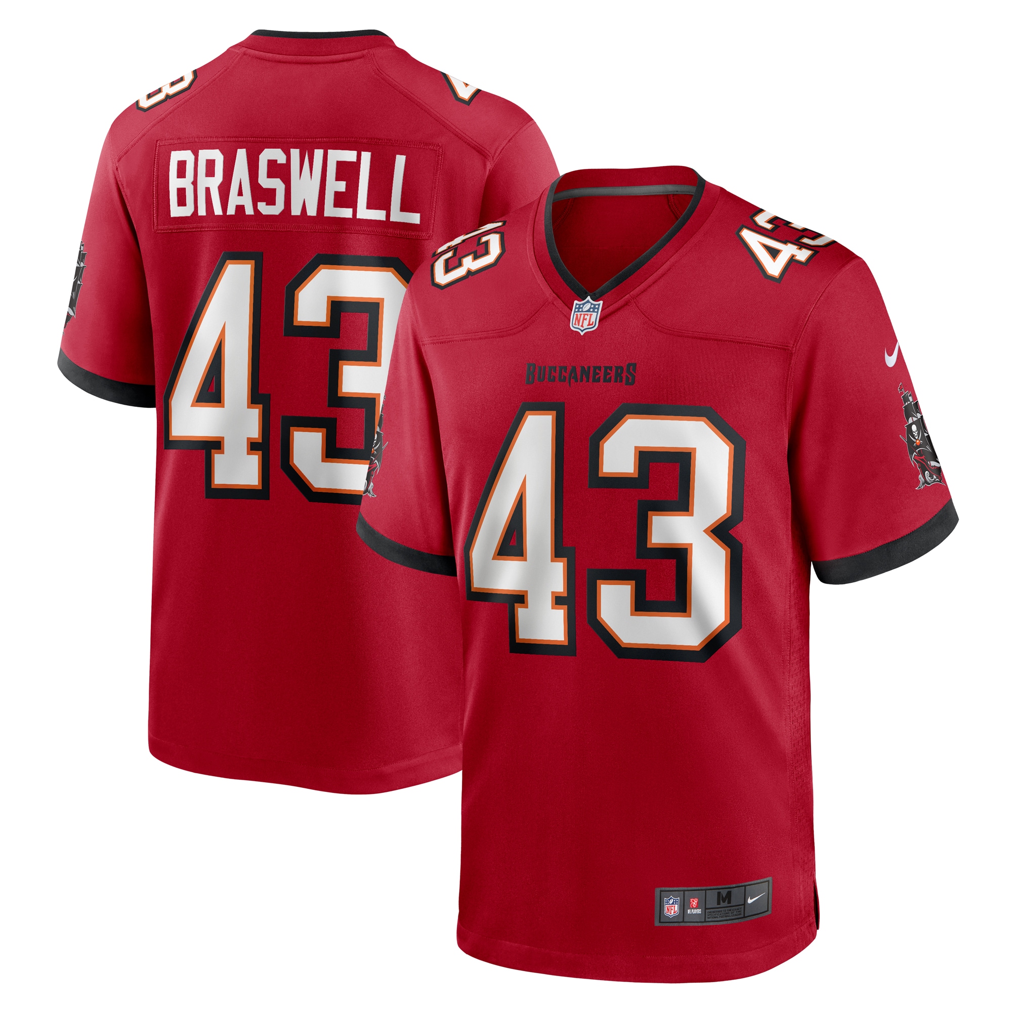 Tampa Bay Buccaneers Chris Braswell Red Game NFL Jersey Men's