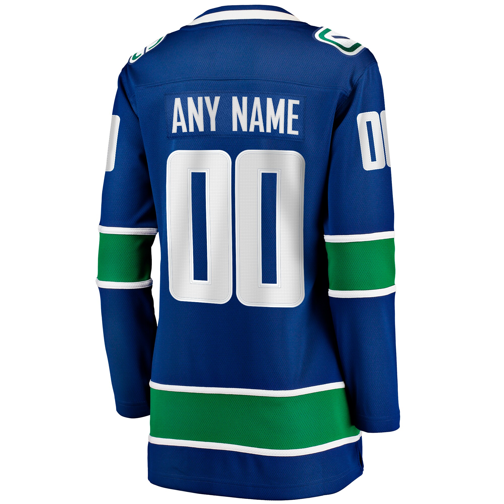 Vancouver Canucks Blue Breakaway Custom NHL Jersey Women's