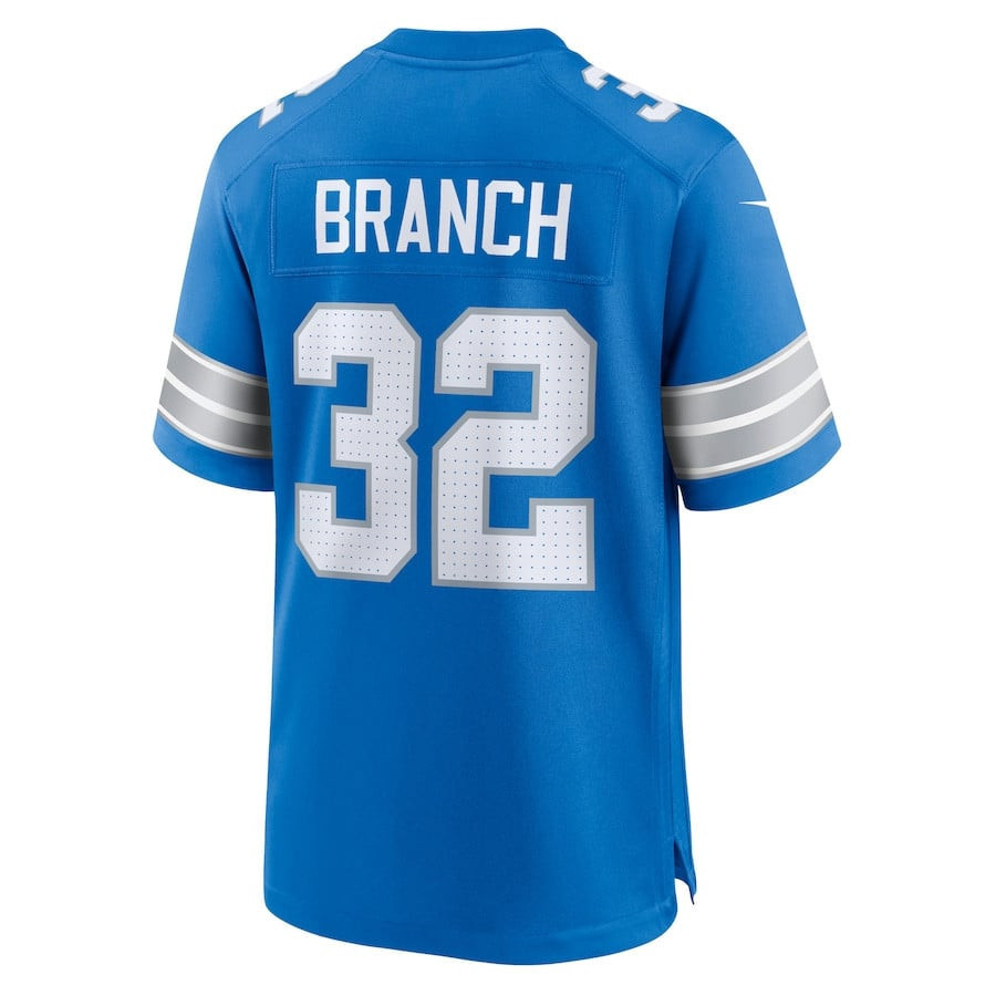Brian Branch 32 Detroit Lions Game Blue NFL Jersey Men's