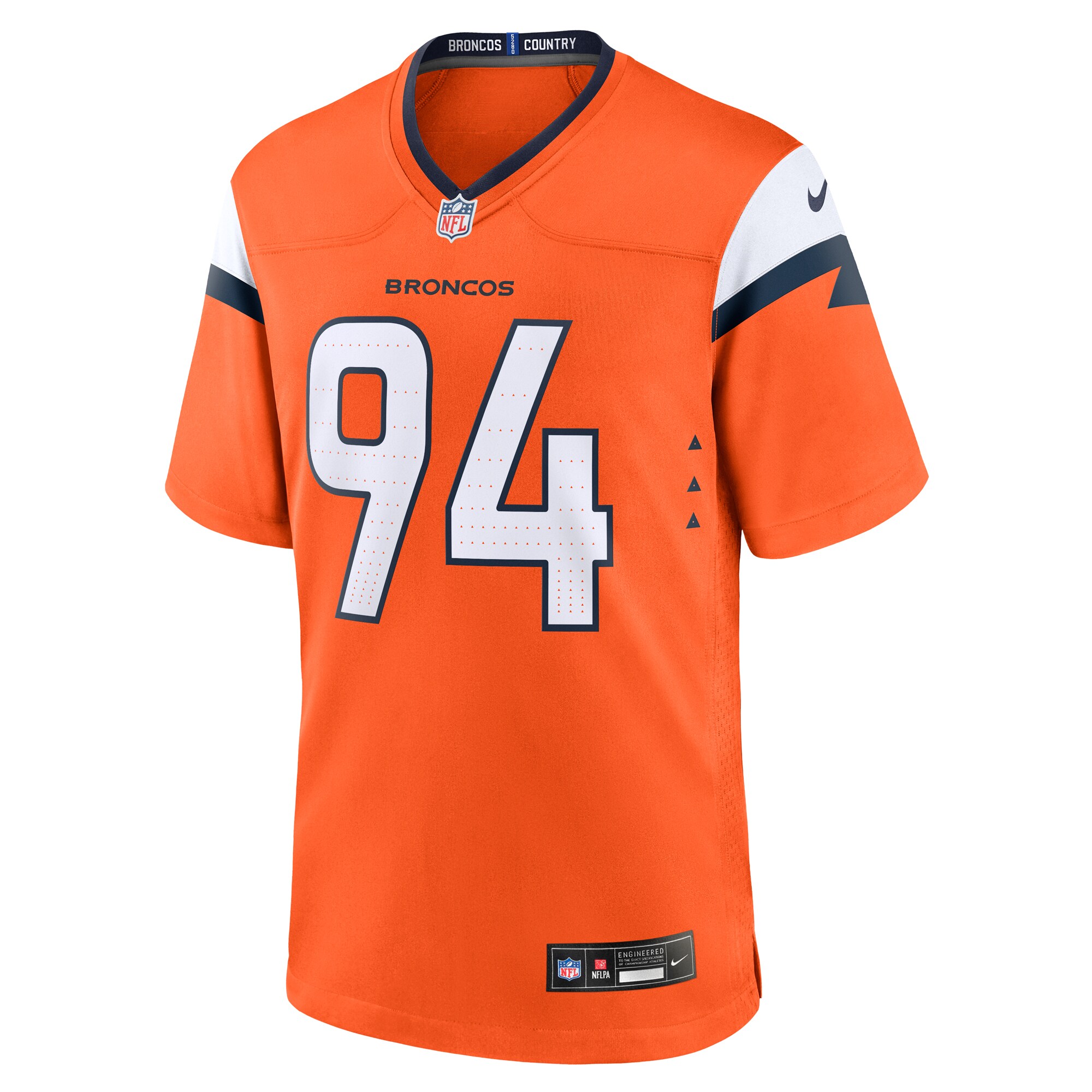 Denver Broncos Jackson Orange Team Game NFL Jersey Men's