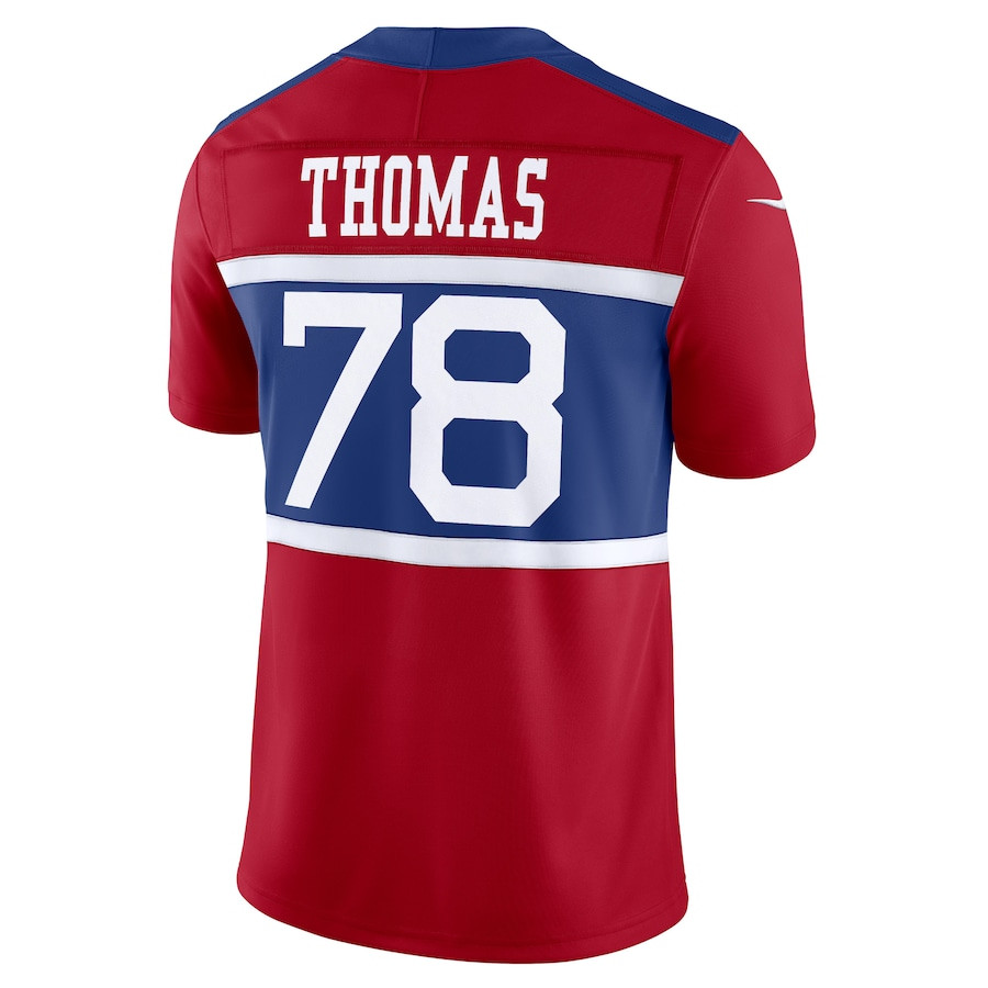 Andrew Thomas 78 New York Giants Alternate Vapor F.U.S.E. Limited Century Red NFL Jersey Men's