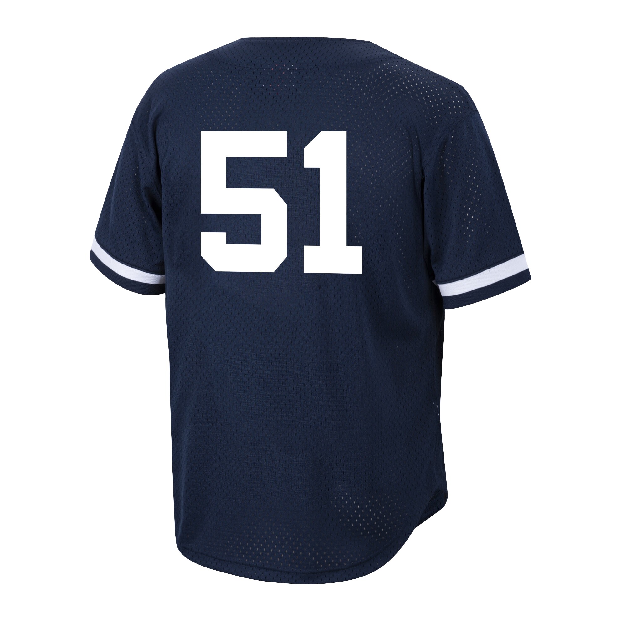 New York Yankees Bernie Williams Mitchell Ness Navy Cooperstown Collection Mesh Batting Practice Button-Up MLB Jersey Men's