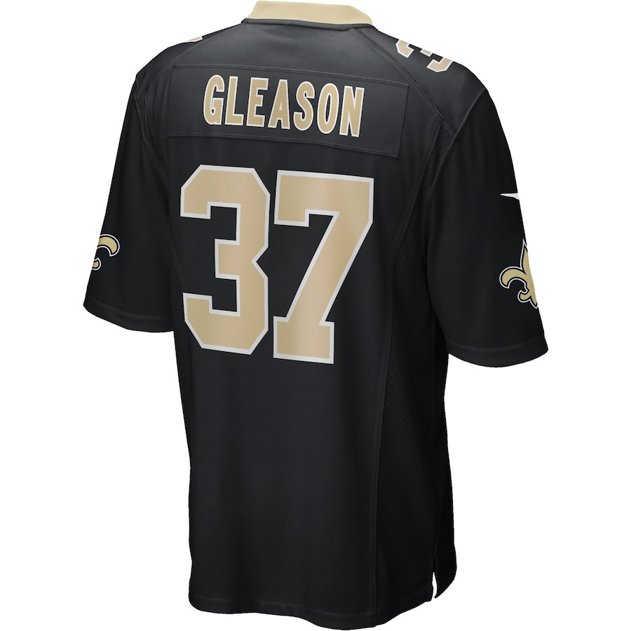 Steve Gleason 37 New Orleans Saints Game Retired Black NFL Jersey Men's