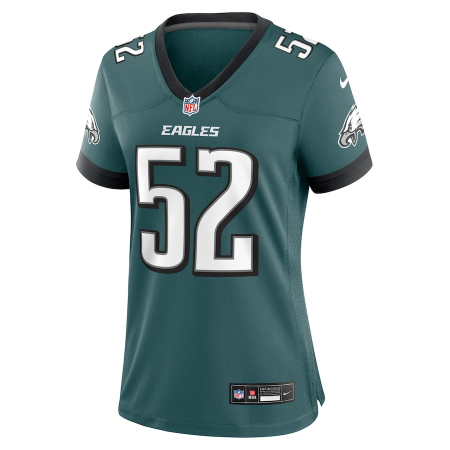 Julian Okwara 52 Philadelphia Eagles Game Midnight Green NFL Jersey Women's