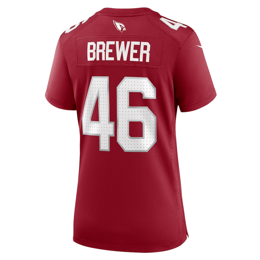 Aaron Brewer 46 Arizona Cardinals Game Cardinal NFL Jersey Women's