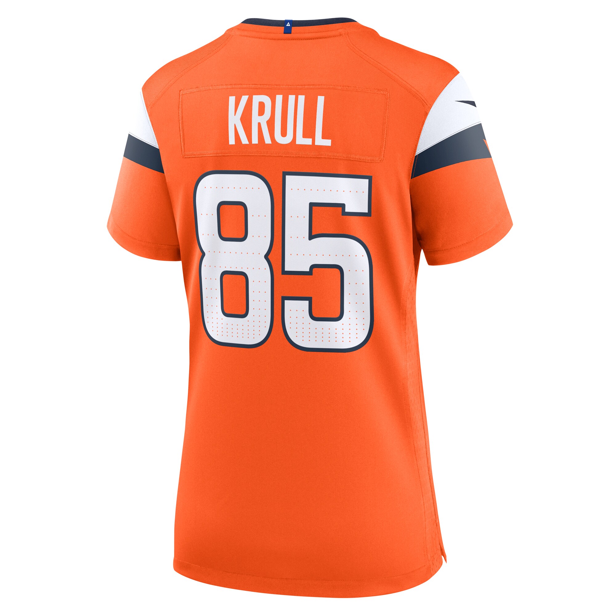 Denver Broncos Lucas Krull Orange Team Game NFL Jersey Women's
